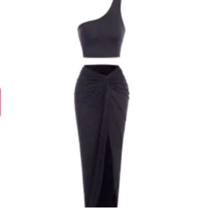 one shoulder too and skirt